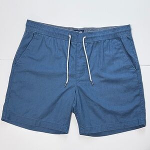Chaps Blue Linen And Cotton Drawstring Casual Shorts Men’s XL Spring Resortwear